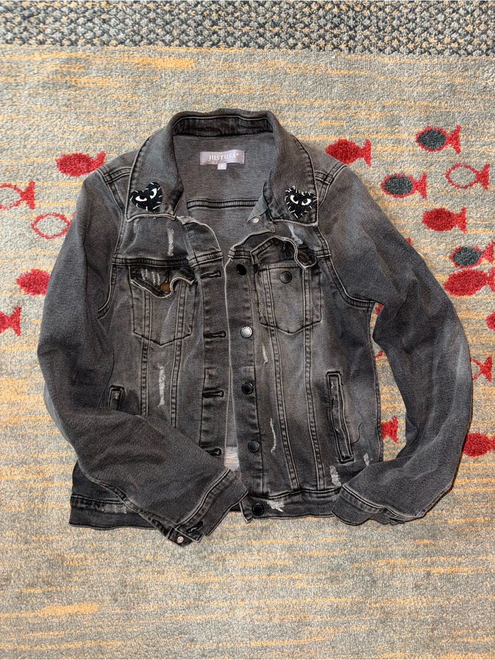 black denim jacket